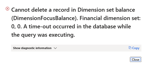 Cannot Delete a Record in Dimension Set Balance