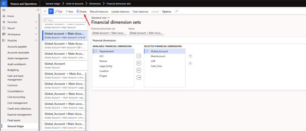 How to Delete Financial Dimension Sets in D365FO