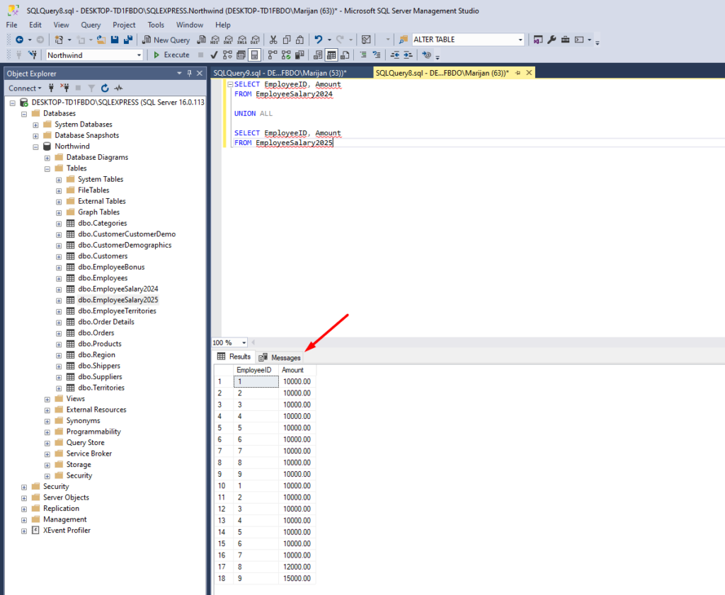How to Use UNION ALL in SQL