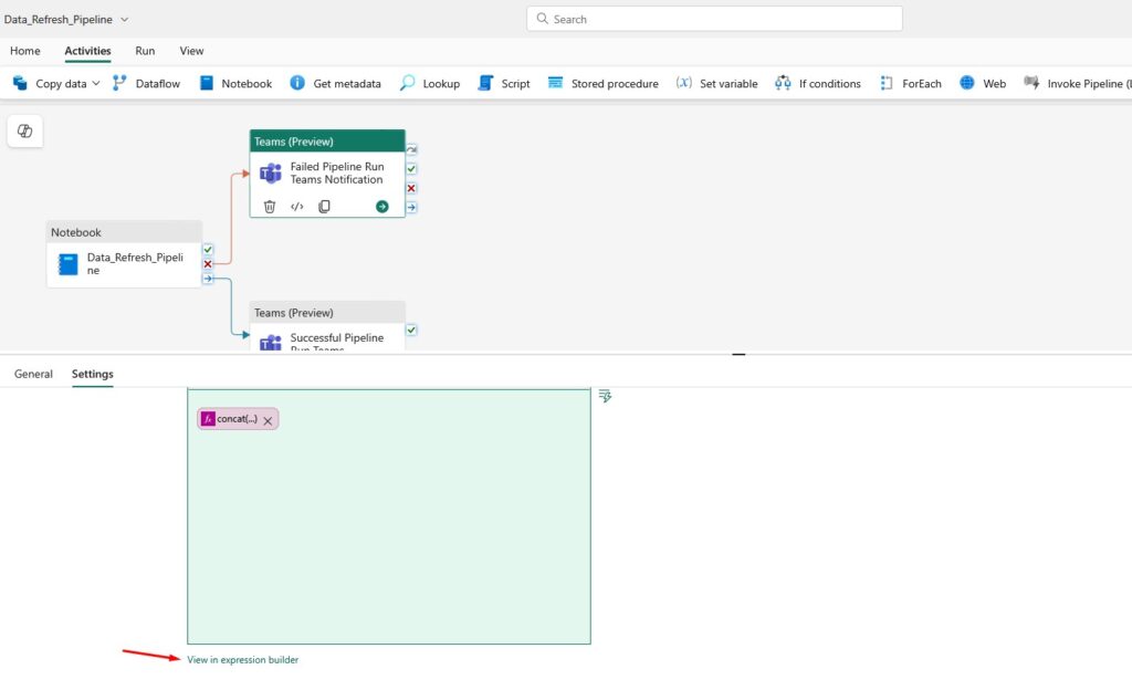 Microsoft Fabric Expression Builder