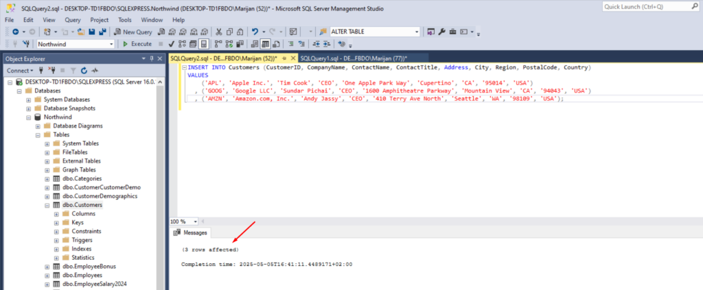 How to Insert Multiple Records in SQL