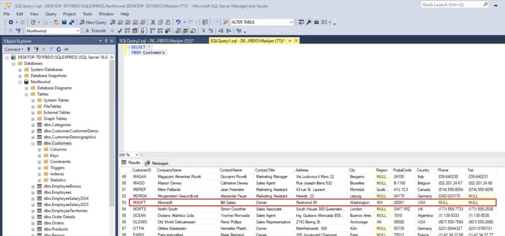SQL SELECT after INSERT