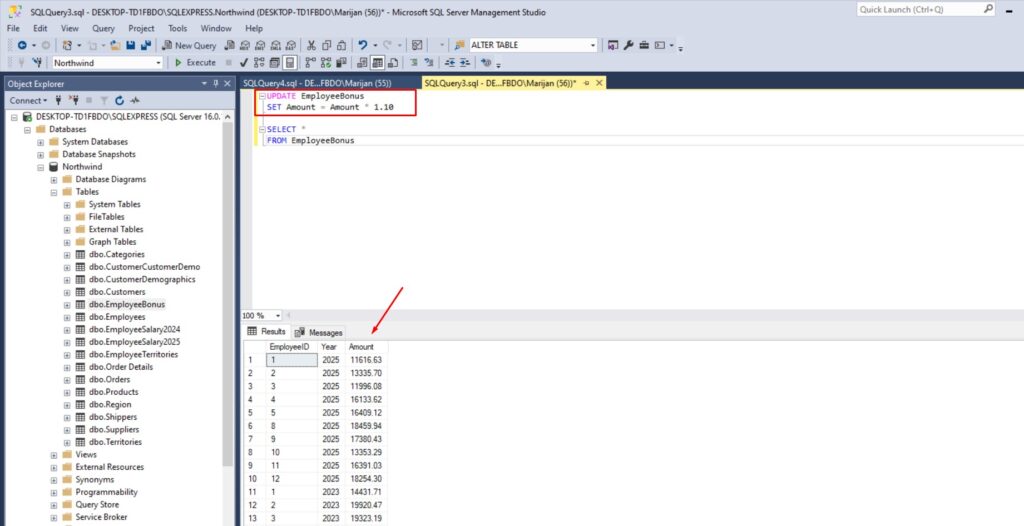 UPDATE Value in Database