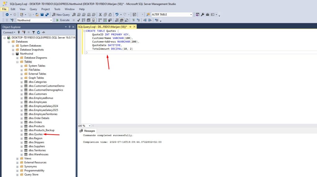 Data Types in Microsoft SQL Server