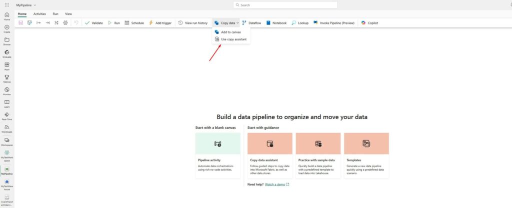Microsoft Fabric Copy Assistant