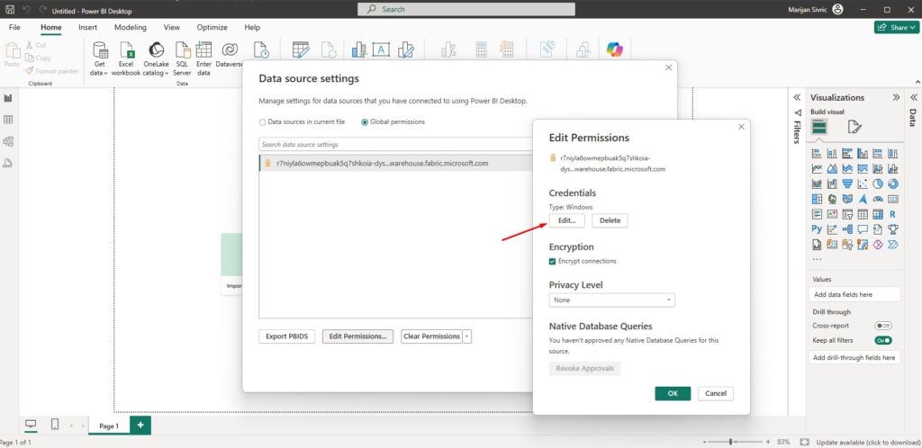 Power BI Desktop Edit Permissions
