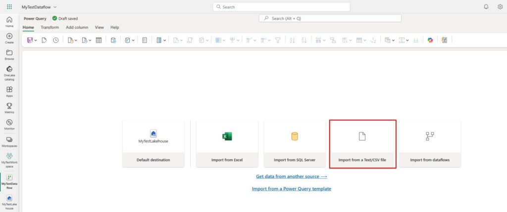 How do I Load a CSV File into a Table in Fabric