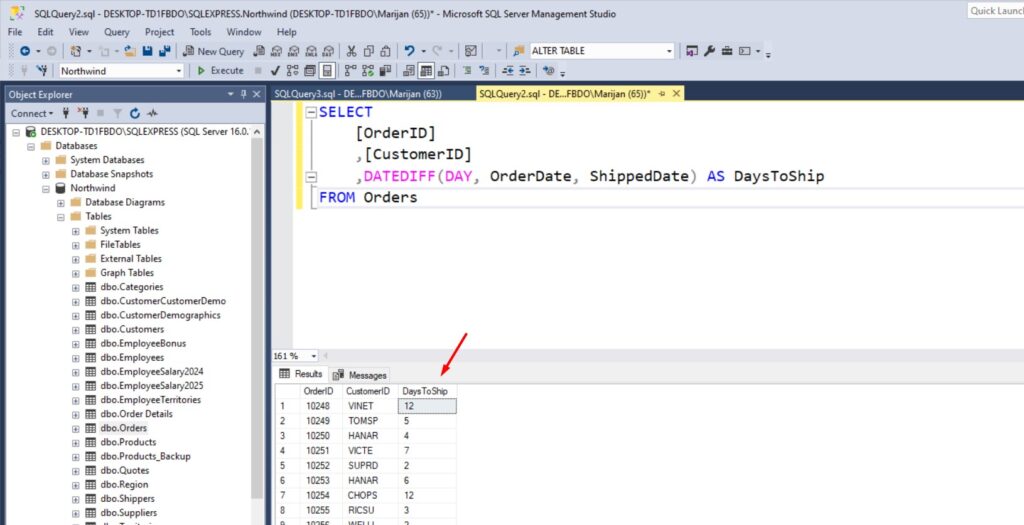 How to Subtract 2 Dates in SQL