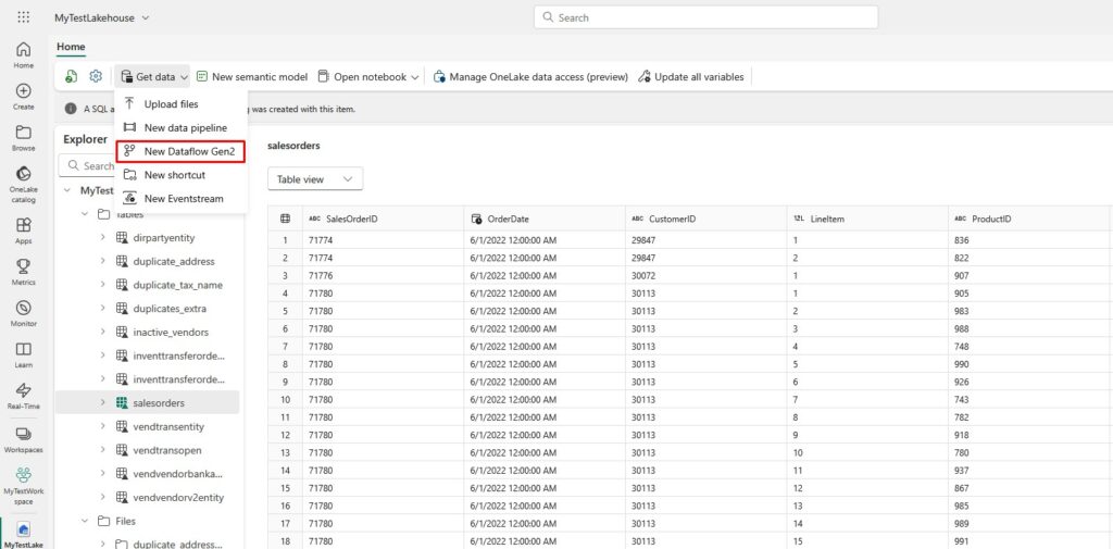 Microsoft Fabric Dataflows Gen2