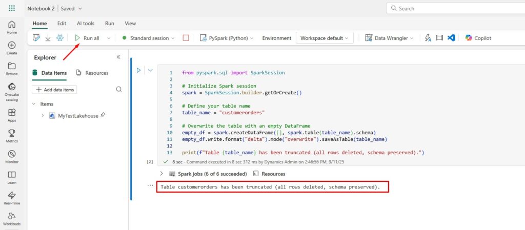 How to Truncate Tables in Microsoft Fabric