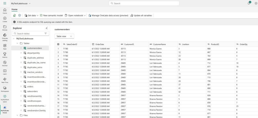 Microsoft Fabric Join CSV and Table