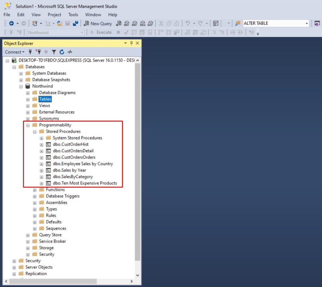 How to View Stored Procedures in SQL Server