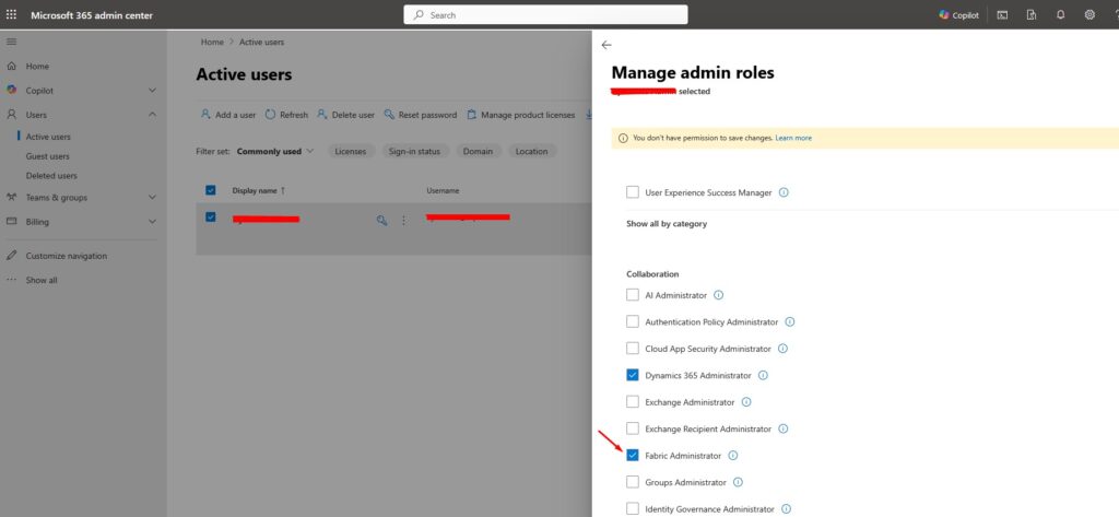 Fabric Administrator Role