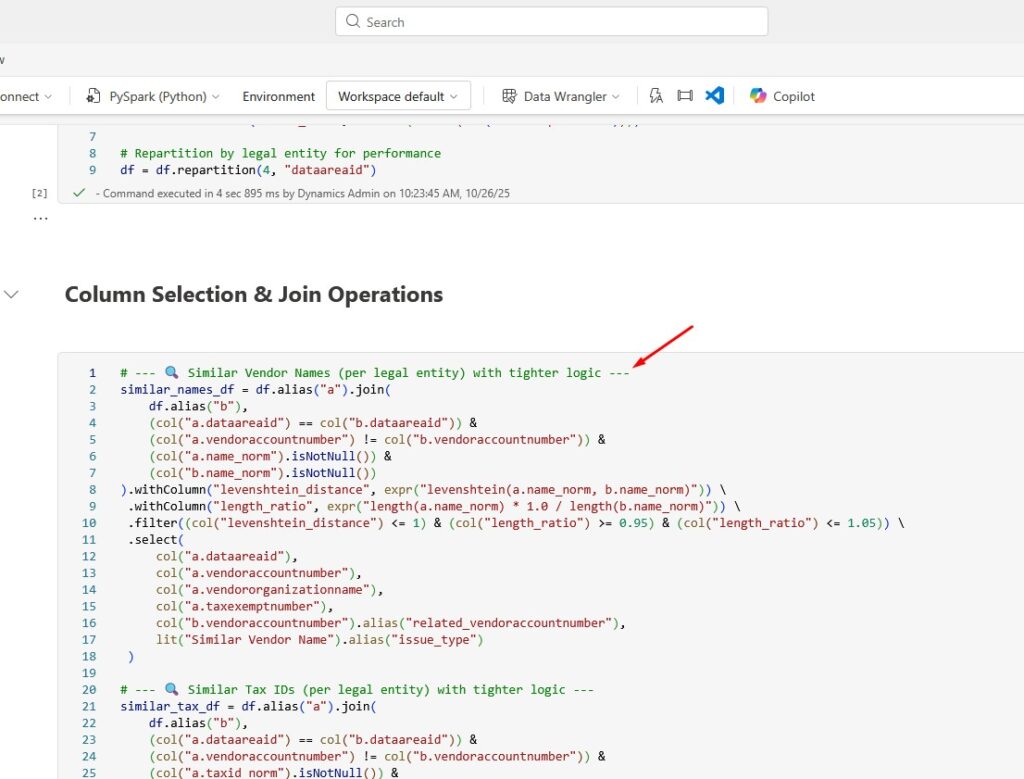 Levenshtein Distance Calculation